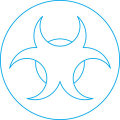 Biohazard icon single vector illustration