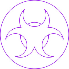 Obraz premium Biohazard icon single vector illustration