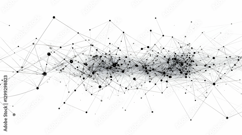 Poster abstract black splatter design on white background with dynamic pattern and grunge texture