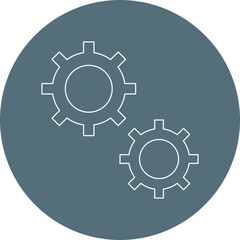 Gears icon single vector illustration