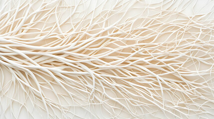 Fototapeta premium Detailed Macro Shot of White Branch Structure on Beige Background in Studio Lighting