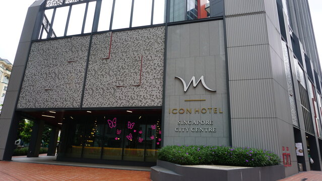 Singapore - January 22, 2025: Mercure ICON Singapore City Centre hotel in Chinatown