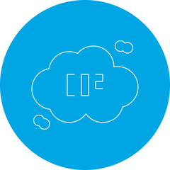 Co2 icon single vector illustration