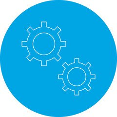 Gears icon single vector illustration
