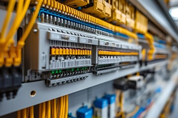 Electrical cabinet showing automation and control system components