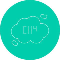 Methane icon single vector illustration
