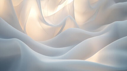 Obraz premium Flowing textures and soft lighting in abstract design studio setting digital art ethereal atmosphere close-up view dreamlike concept