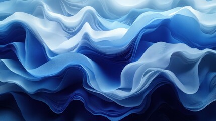 Obraz premium Abstract blue wavy fabric texture background