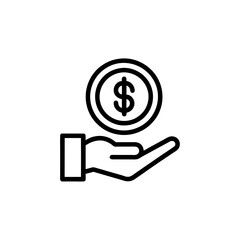hand holding dollar sign