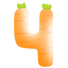 Carrot font and numbers