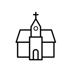 church, christian temple - vector icon
