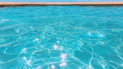 Sparkling Pool Water, Summer Day, Outdoor Relaxation