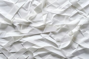 Obraz premium Close-up Image of White Paper Adorned with Adhesive Tape Strips, Creating a Unique Abstract Texture