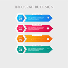 Vector infographic label template with icons. 4 options or steps. Infographics for business concept. Can be used for infographics, flow charts, presentations, web sites, banners, printed materials