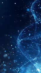 A luminous and abstract depiction of glowing particles in space