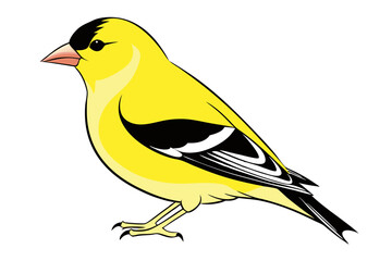 American Goldfinch Vector Art Illustration. A Stunning Avian Design