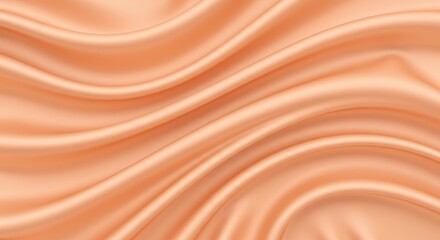 A realistic texture of soft peach colored silk fabric and folds should appear smooth and flowing