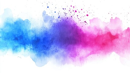 Obraz premium Abstract watercolor splash, blue pink purple, vibrant, design background