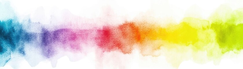 Obraz premium Rainbow watercolor abstract, vibrant colors, white background, design element