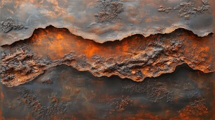 Abstract Landscape of Rust and Stone Textures