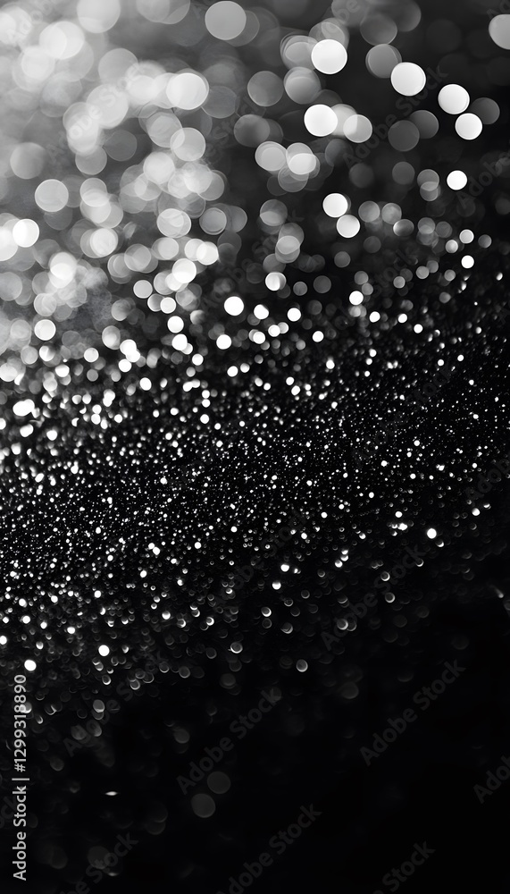 Poster abstract image featuring sparkly bokeh against a dark background