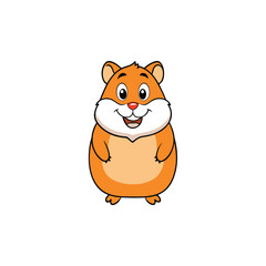 a chubby hamster mascot logo