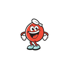 a giggling candy mascot logo