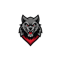wolf head vector