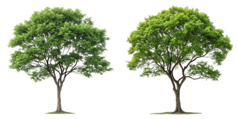 Two Lush Green Trees Composition, Isolated on Transparent Background, Nature Photography, Plant, Tree, plants, nature, environment