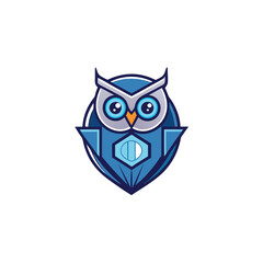 owl on white background