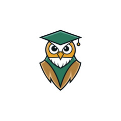 wise owl with a book