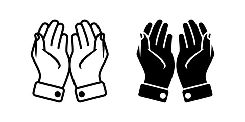 Pray icon set. for mobile concept and web design on white background