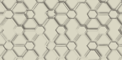 Fototapeta premium Abstract modern black and white hexagon pattern seamless concept honeycom white vector background . use for banner, template, web, wallpaper, vector illustration.