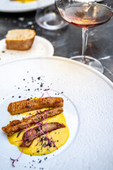 Indulge in a high-end tasting menu featuring iberian pork and sherry wines