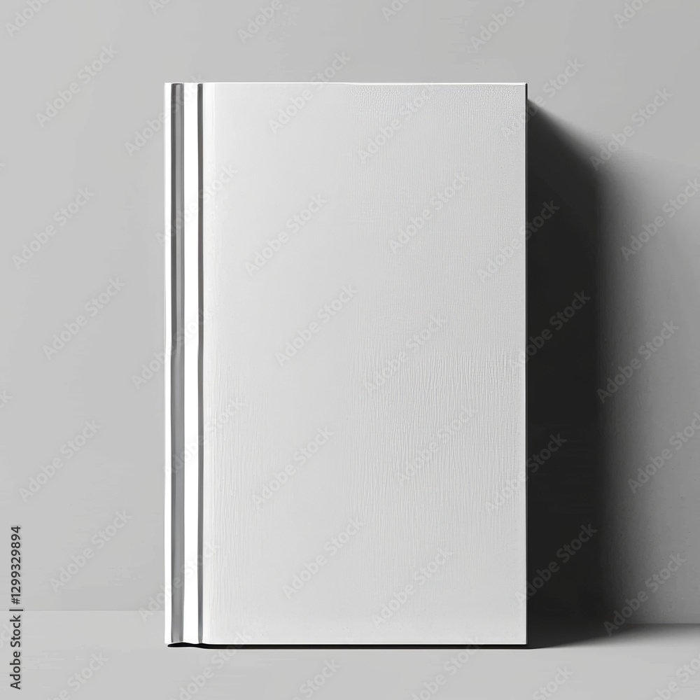 Poster a 3d render illustration features a front magazine book template in perspective view, set against a 