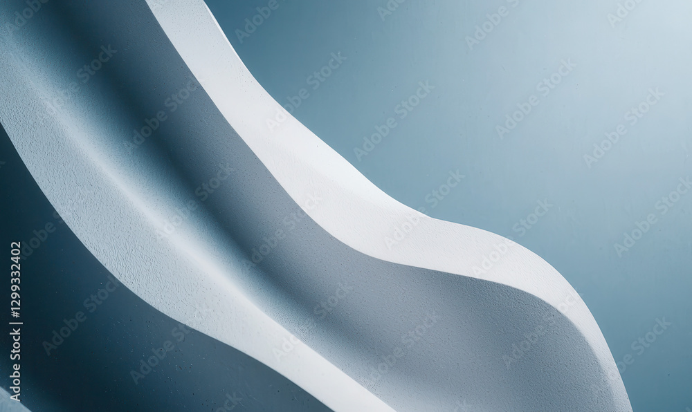 Poster elegant abstract design with smooth lines and textured waves in calming blue tones for modern graphi