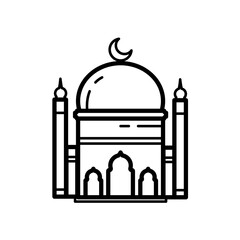 mosque, islam - vector icon