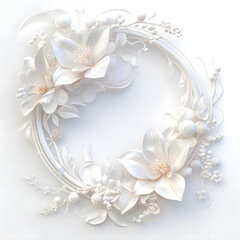 Elegant White Floral Crown