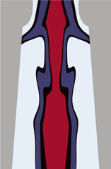 Color block Shirt For Bold Line art Prints