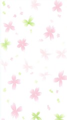 Cute pink and white pattern in pastel colors with small flowers on it, arranged on a white background, creating a charming vintage feel.