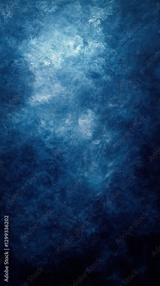 Poster deep blue abstract texture with a gradient effect showcasing a blend of light and shadows