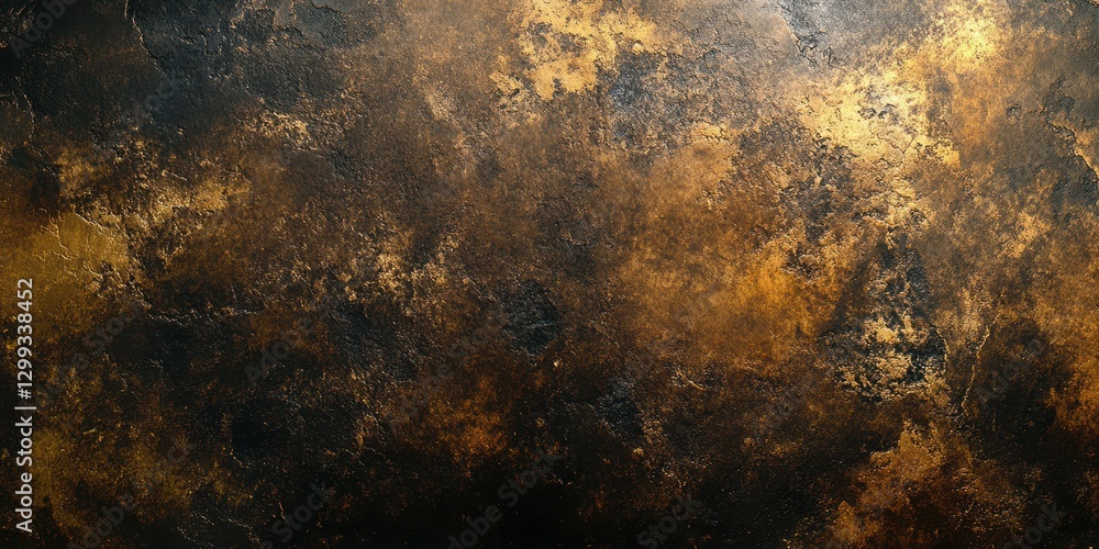 Poster textured dark and gold abstract surface with a rich appearance creating a dramatic backdrop