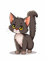 Obraz premium cute cartoon cat