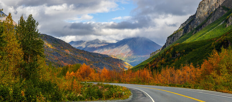 Scenic landscape of Worthington Glacier, Valdez in Alaska