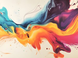 Fluid Flux like movements and transitions in an abstract background