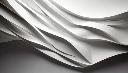 Fototapeta premium Elegant Paper Overlap – Crisp white layers arranged to create soft, refined shadows.