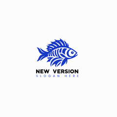 Fish logo, icon design
