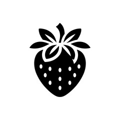 Strawberry logo, icon Silhouette Back Silhouette