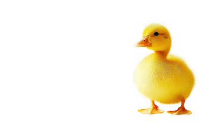 A Baby Duck Isolated on a Transparent Background, Perfect for Creative Designs