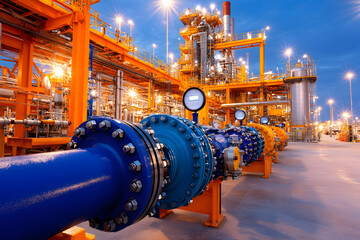 Night Refinery Pipes & Valves